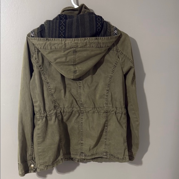 Maurices Olive Green Jacket with Patterned Accents - Picture 2 of 7